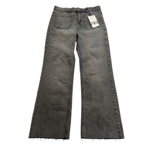 Zara Mini Flare Jeans in Grey